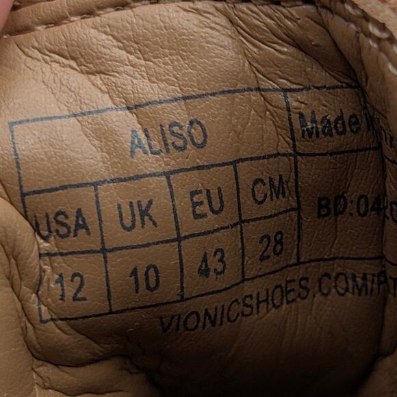 Vionic Aliso Wedge Chelsea Leather Ankle Boots Women's Brown Size US12 EU43 - Picture 10 of 12